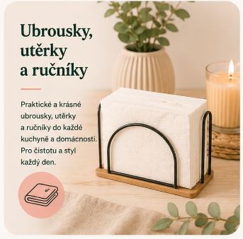 Ubrousky, utěrky a ručníky