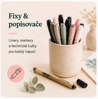 Fixy a popisovače